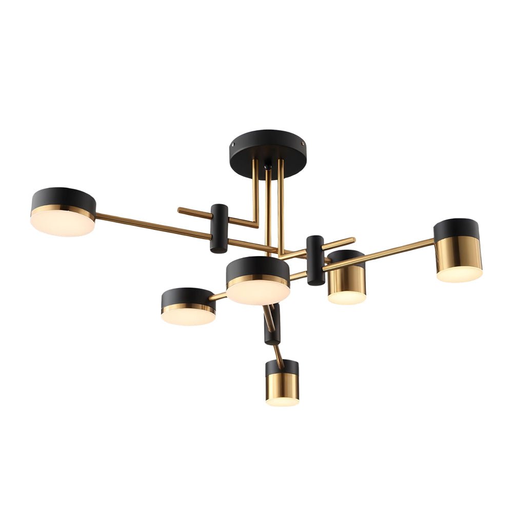 CelestiaSphere | Stylish Modern Black Gold Sputnik Ceiling Light