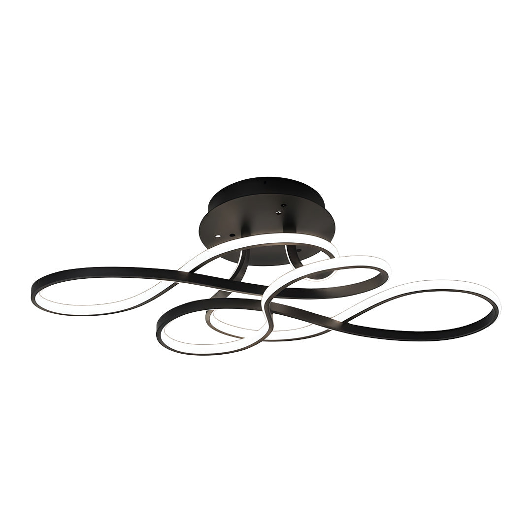 Curvella | Elegant Modern Geometric LED Flush Mount Ceiling Light