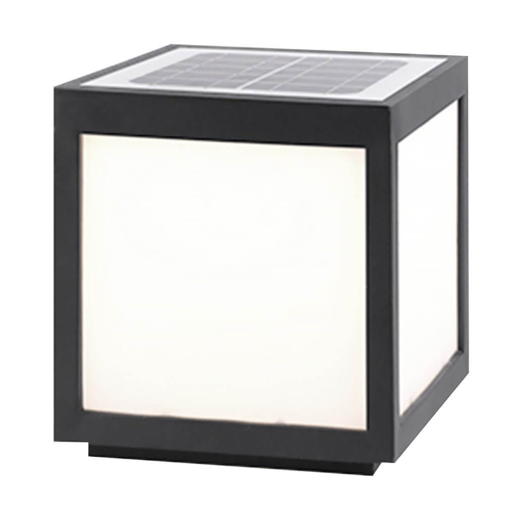 Geometra | Stylish Modern Black Solar Outdoor Wall Light Fixture