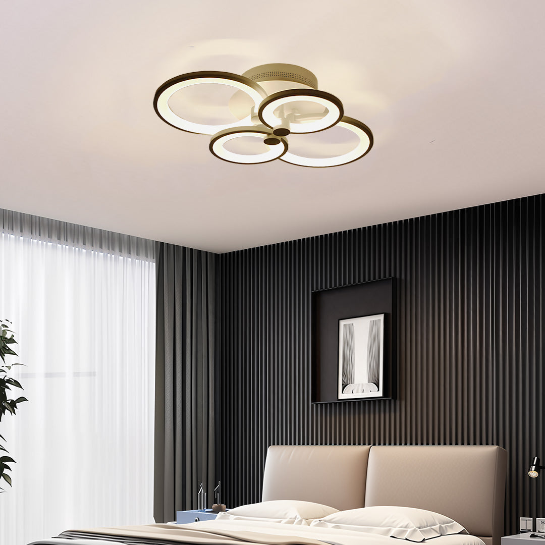Luminara | Modern Elegant Multi Ring LED Flush Mount Ceiling Light