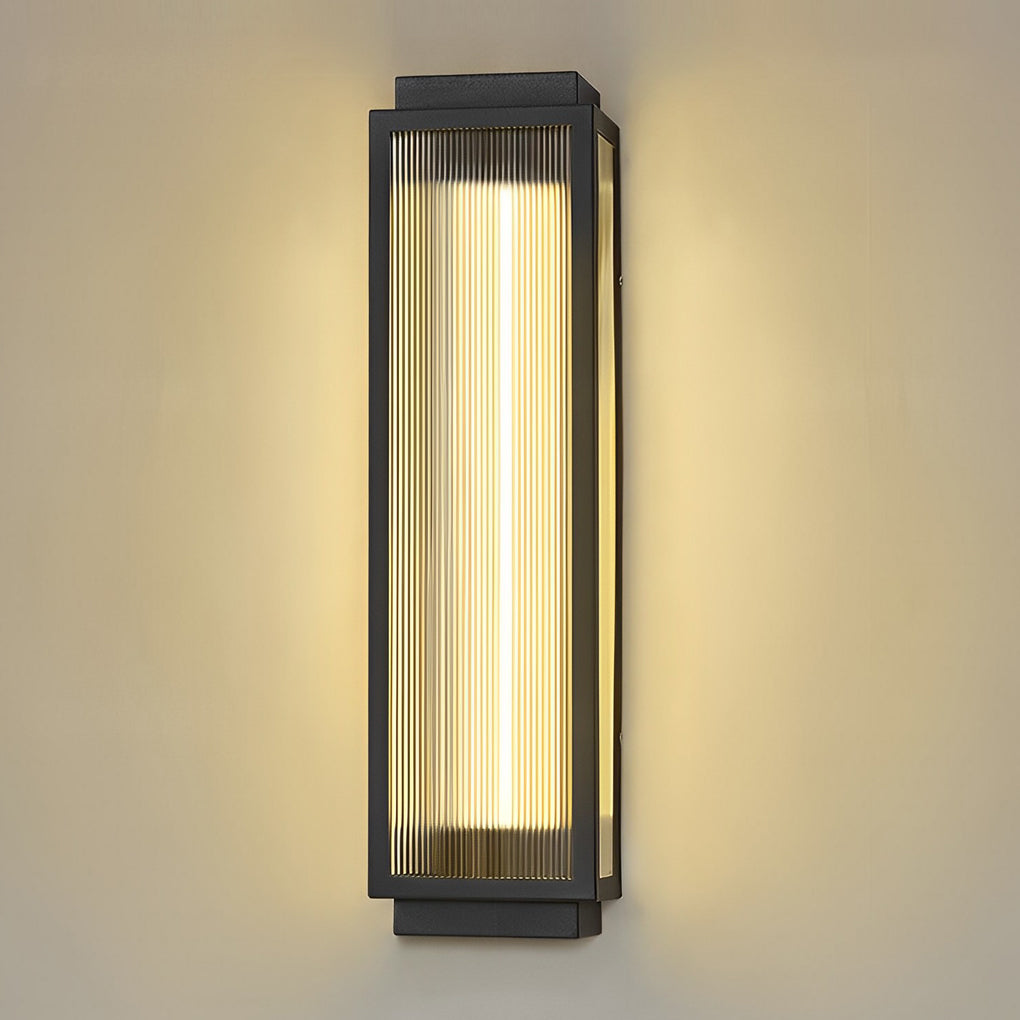Luminara | Sleek Black Outdoor Wall Light Modern Sconce Fixture