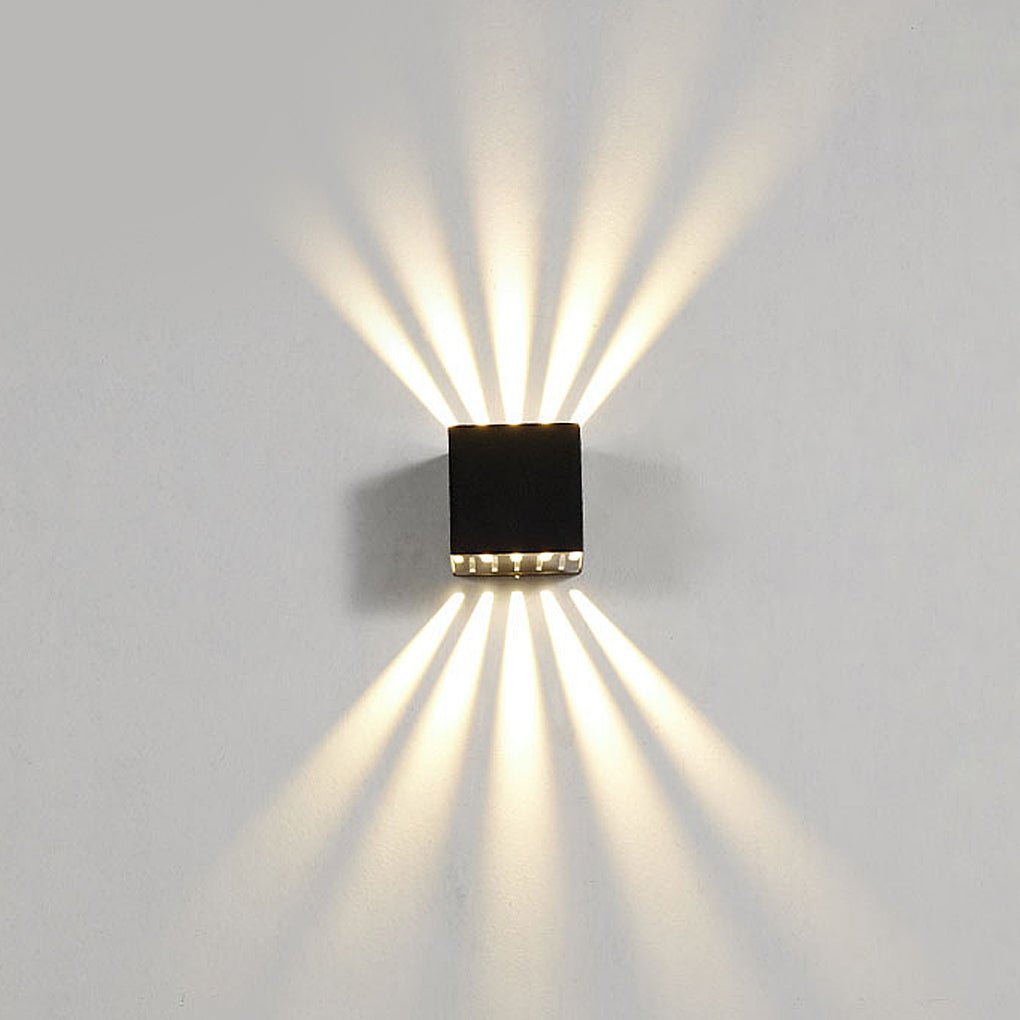 Luminara | Stylish Black Outdoor Wall Lantern With Up and Down Lights