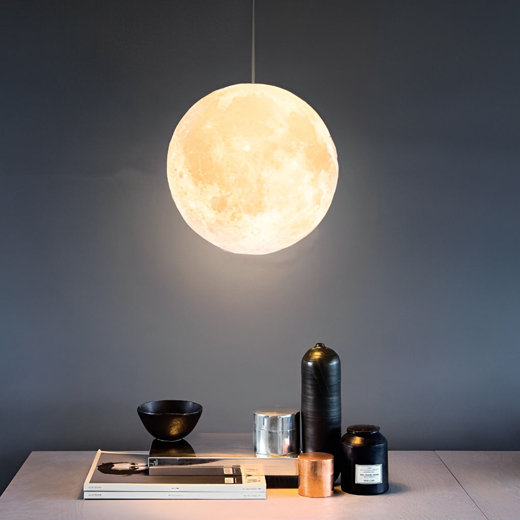 Lunara | Elegant Minimalist Moon Globe Pendant Light Fixture