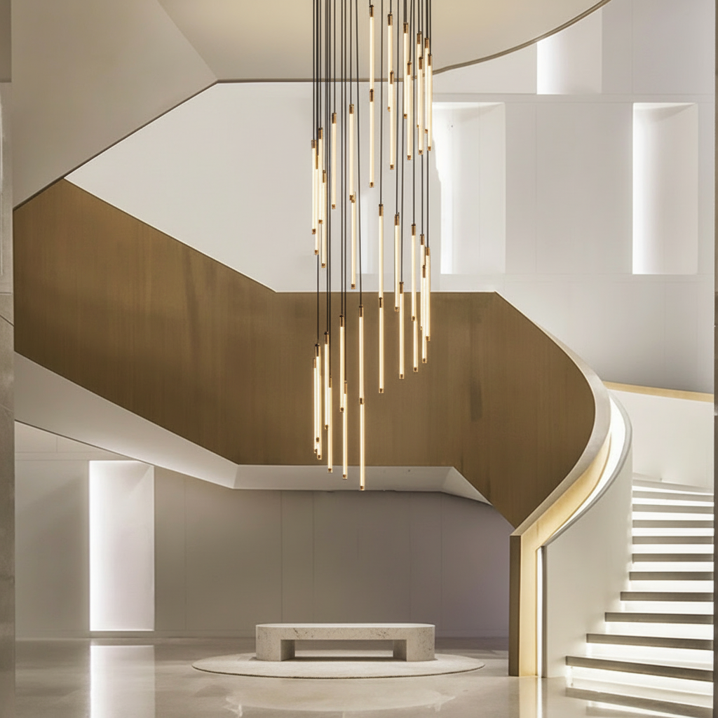 AureaGlow | Modern Elegant Black Spiral Chandelier Light Fixture