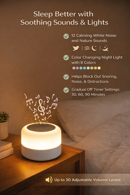 White Noise Sleep Aid Lamp