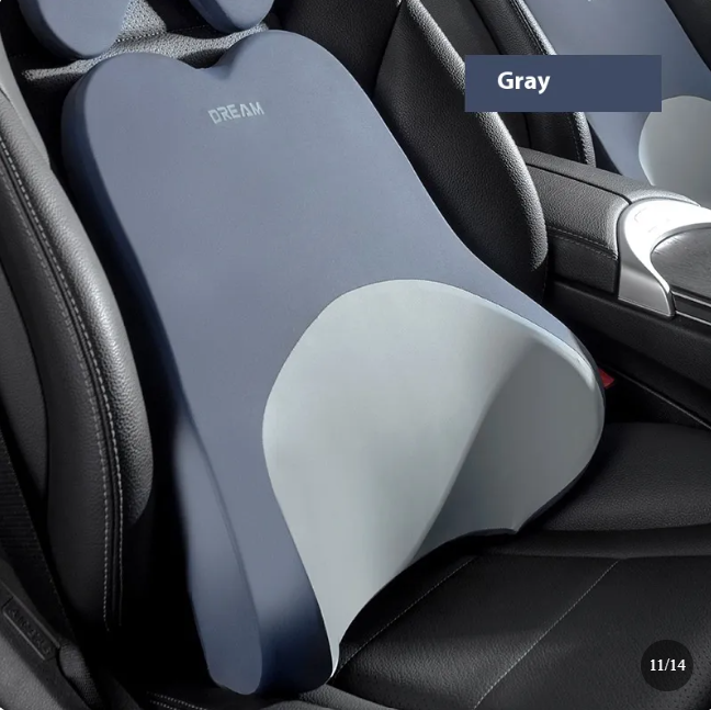 Memory Foam Neck Pillow Car Backrest Cushion