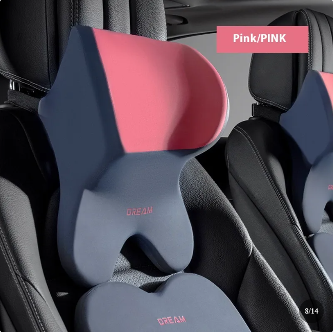 Memory Foam Neck Pillow Car Backrest Cushion