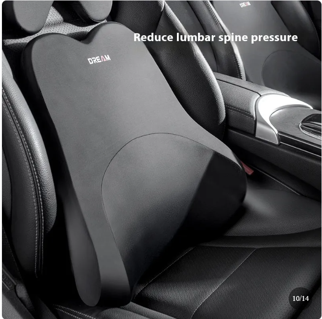 Memory Foam Neck Pillow Car Backrest Cushion