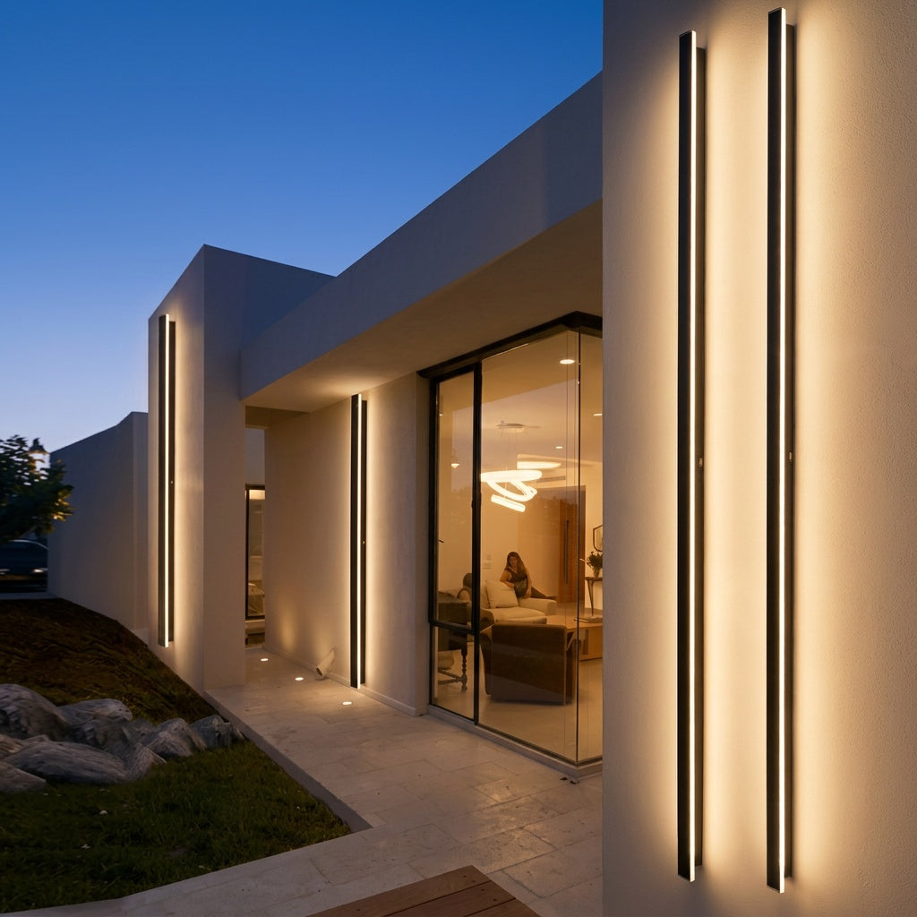 Luminara | Sleek Modern Black Outdoor Wall Lantern for Elegant Illumination
