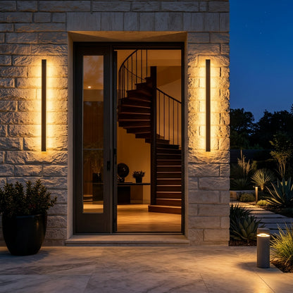 Luminara | Sleek Modern Black Outdoor Wall Lantern for Elegant Illumination