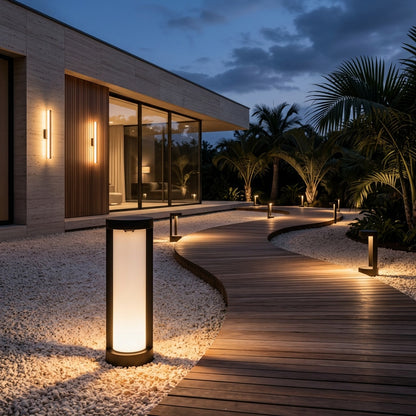 Lumosphere | Stylish Solar Outdoor Lights For Modern Pillar Illumination