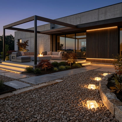 CrystalGlow | Stylish Elegant Solar Garden Outdoor Ice Cube Light