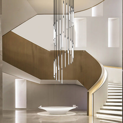 AureaGlow | Modern Elegant Black Spiral Chandelier Light Fixture