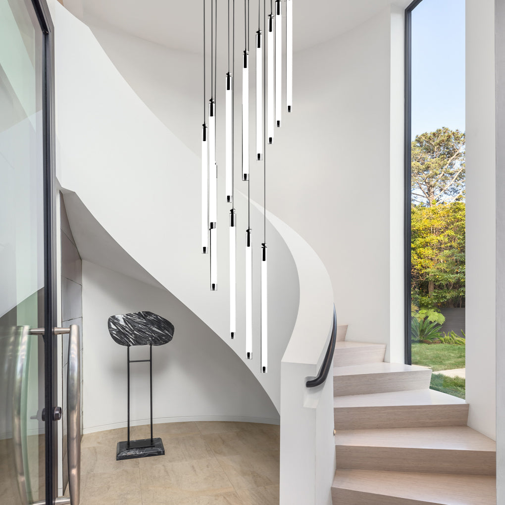 AureaGlow | Modern Elegant Black Spiral Chandelier Light Fixture