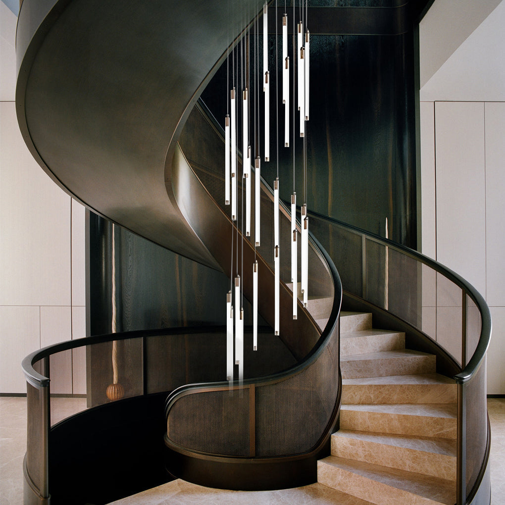 AureaGlow | Modern Elegant Black Spiral Chandelier Light Fixture