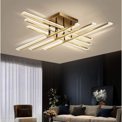 AuroraGlow | Stylish Minimalist Gold Flush Mount LED Ceiling Light