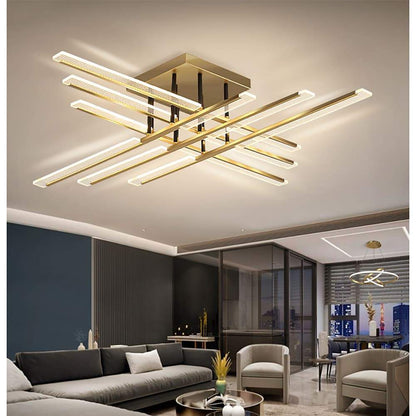 AuroraGlow | Stylish Minimalist Gold Flush Mount LED Ceiling Light
