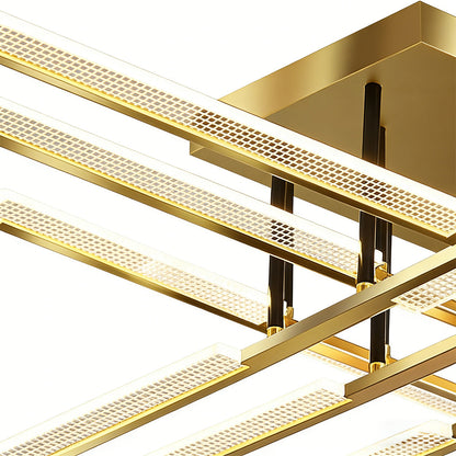 AuroraGlow | Stylish Minimalist Gold Flush Mount LED Ceiling Light