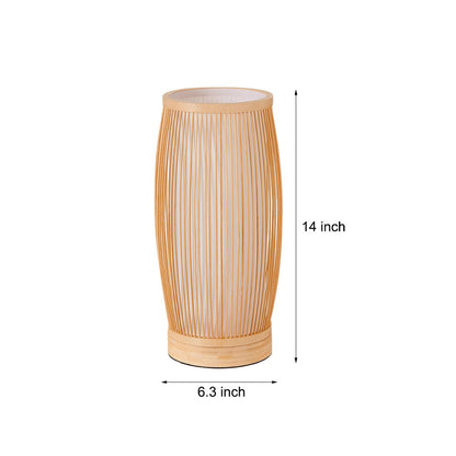 BambooGlow | Elegant Handwoven Japanese Table Lamp for Bedroom 3