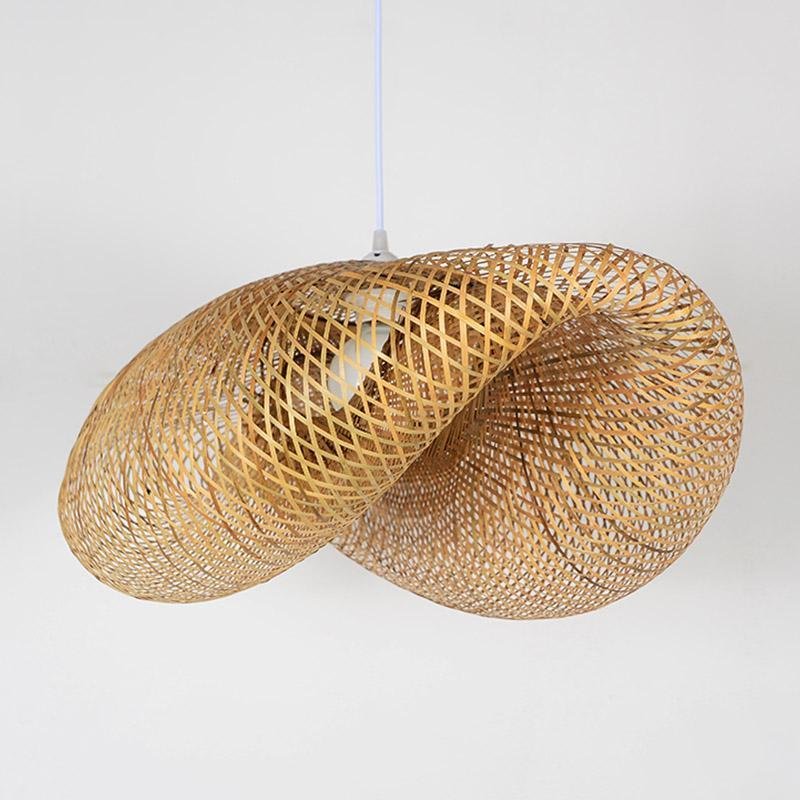BambooWave | Elegant Natural Bamboo Kitchen Pendant Lighting Fixture