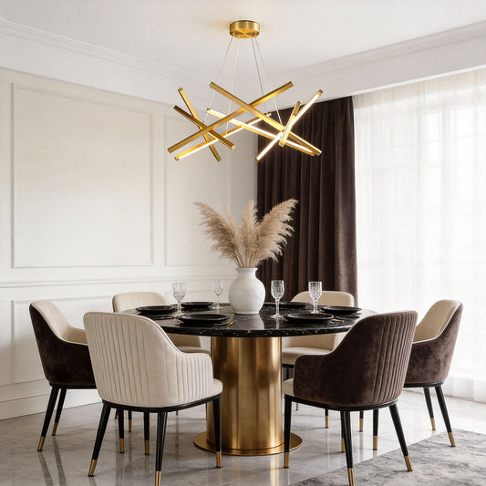 CelestiaLight | Stylish Modern Geometric LED Chandelier Fixture