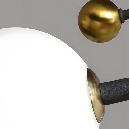 Celestia | Elegant Geometric Sputnik Globe Semi-Flush Mount Light