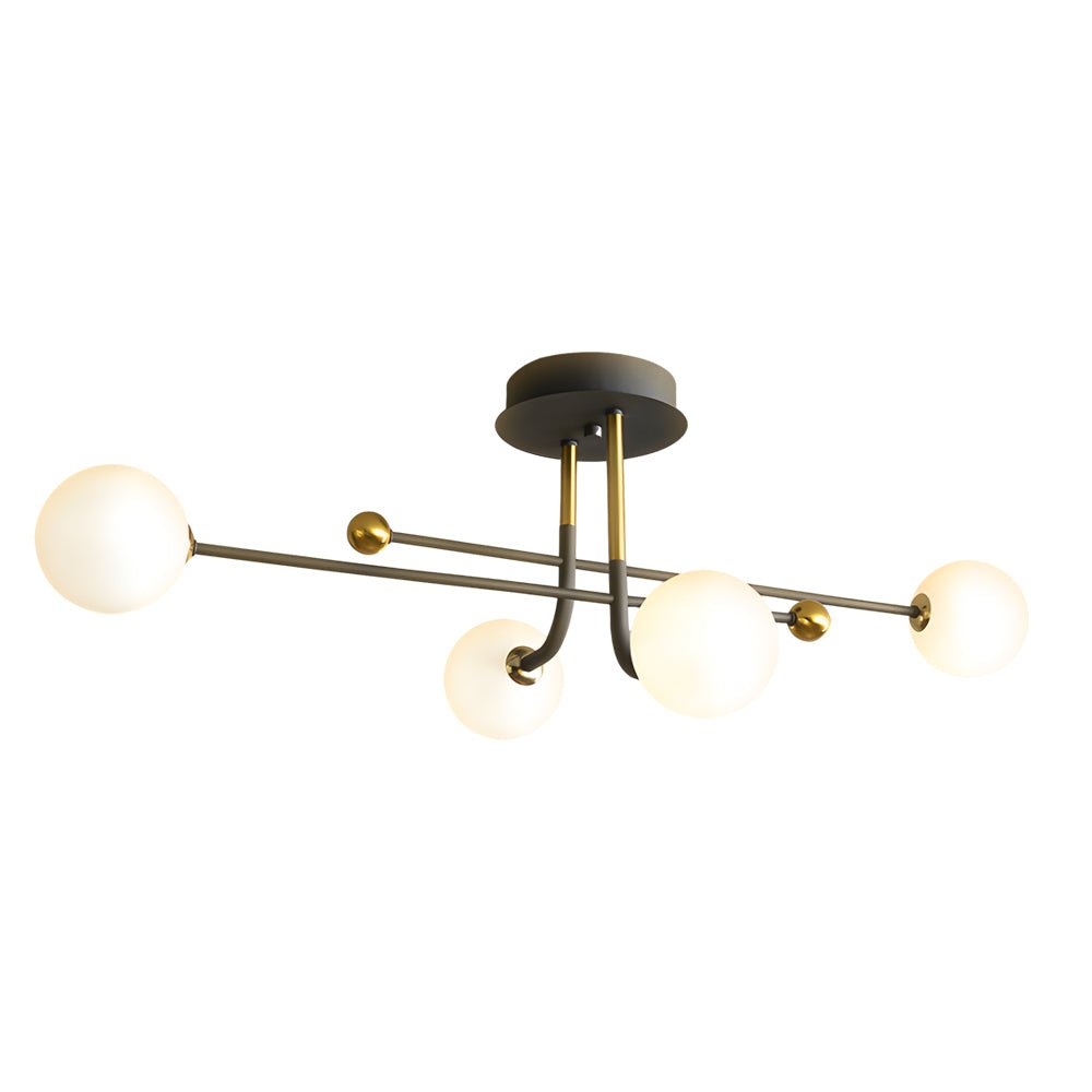 Celestia | Elegant Geometric Sputnik Globe Semi-Flush Mount Light