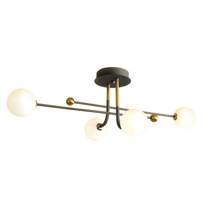 Celestia | Elegant Geometric Sputnik Globe Semi-Flush Mount Light