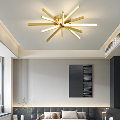 CelestialGlow | Modern Elegant LED Semi-Flush Mount Ceiling Light