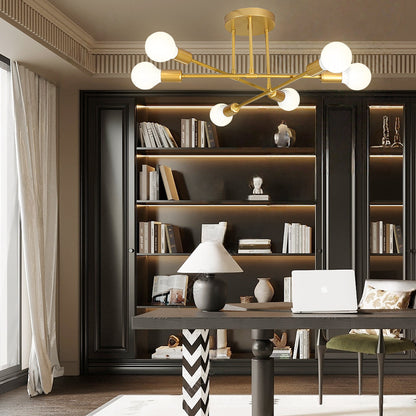CelestialSphere | Modern Elegant 6-Light Flush Mount Ceiling Light