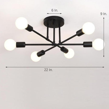 CelestialSphere | Modern Elegant 6-Light Flush Mount Ceiling Light