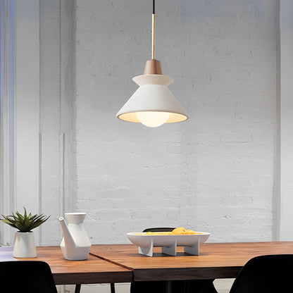 Cemento | Elegant Minimalist White Cement Kitchen Pendant Lighting