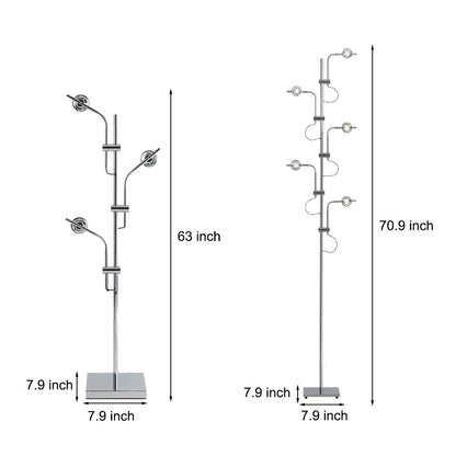 ChromeGlow | Stylish Adjustable Modern Floor Lamp with Multi-Directional Lighting 6