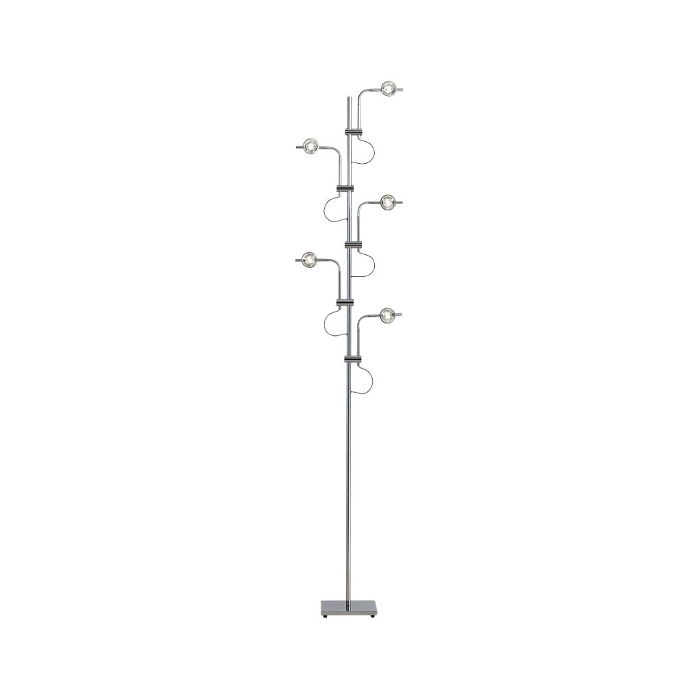ChromeGlow | Stylish Adjustable Modern Floor Lamp with Multi-Directional Lighting 8