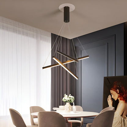 CrissLight | Modern Elegant Black LED Chandelier Light Fixture