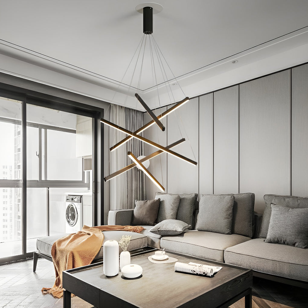 CrissLight | Modern Elegant Black LED Chandelier Light Fixture