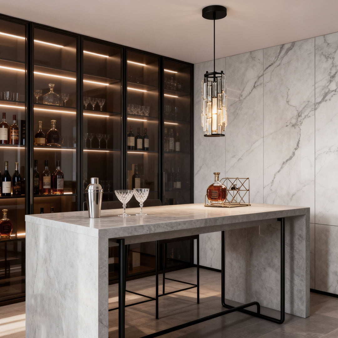 CrystalAura | Stylish Elegant Mini Pendant Light Fixture for Modern Spaces