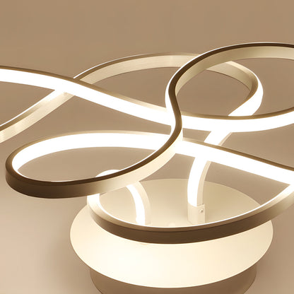 Curvella | Elegant Modern Geometric LED Flush Mount Ceiling Light