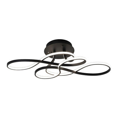 Curvella | Elegant Modern Geometric LED Flush Mount Ceiling Light