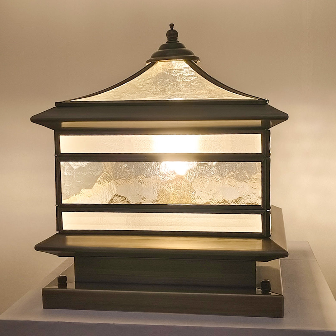 Elegant Solar Garden Lights | Retro Copper Pillar Light with Dual Power Options | Perfect for Outdoor Ambiance 7