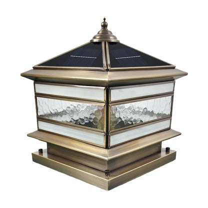 Elegant Solar Garden Lights | Retro Copper Pillar Light with Dual Power Options | Perfect for Outdoor Ambiance 9