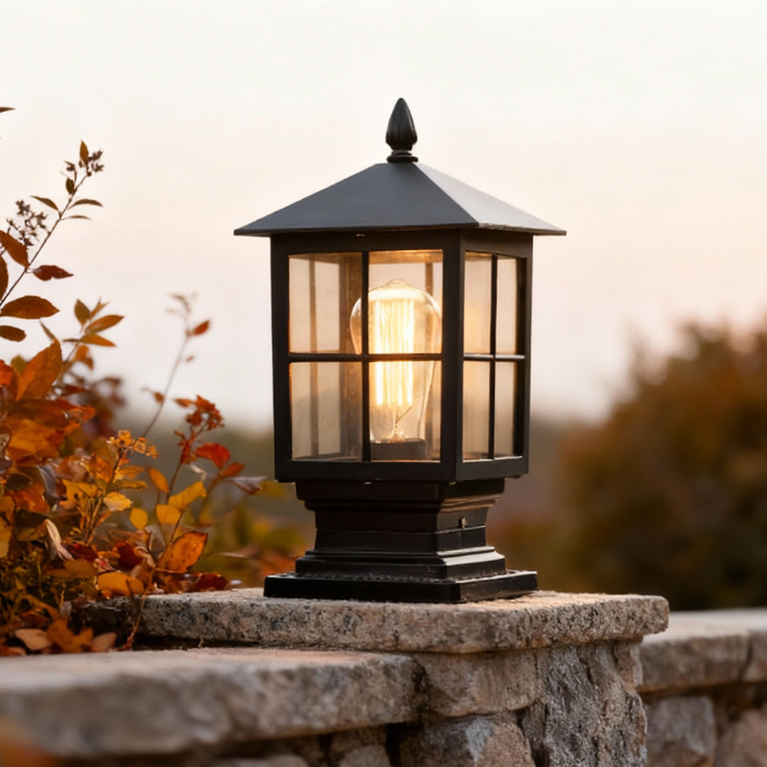 Elegant Stone Light Pillar | Solar Outdoor Lighting with Dual Power Modes | Waterproof Design for Reliable Illumination 2