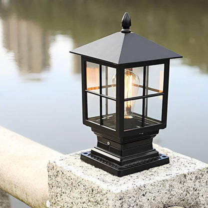 Elegant Stone Light Pillar | Solar Outdoor Lighting with Dual Power Modes | Waterproof Design for Reliable Illumination 5