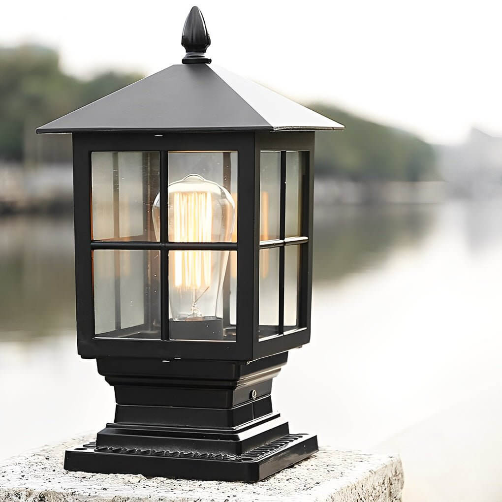 Elegant Stone Light Pillar | Solar Outdoor Lighting with Dual Power Modes | Waterproof Design for Reliable Illumination 8