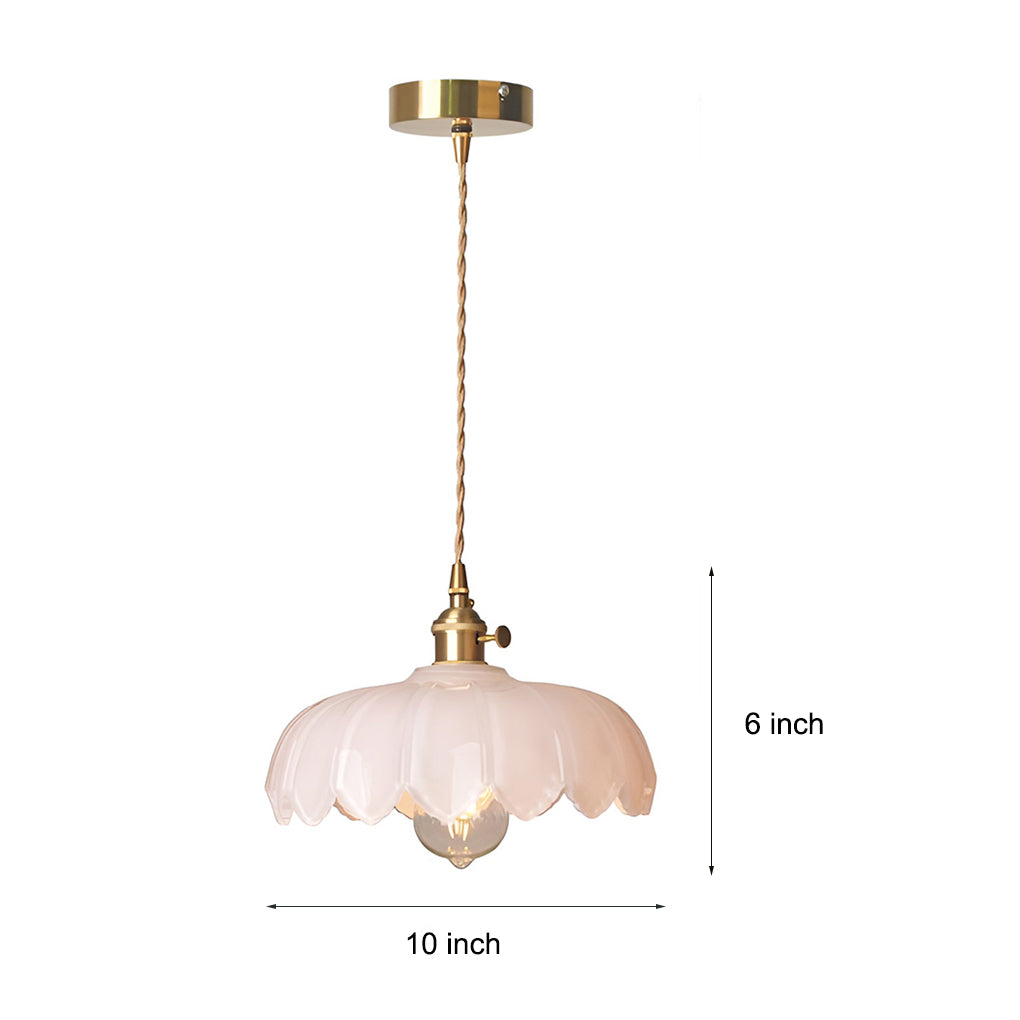 FloraGlow | Elegant Retro Glass Kitchen Pendant Lighting Fixture
