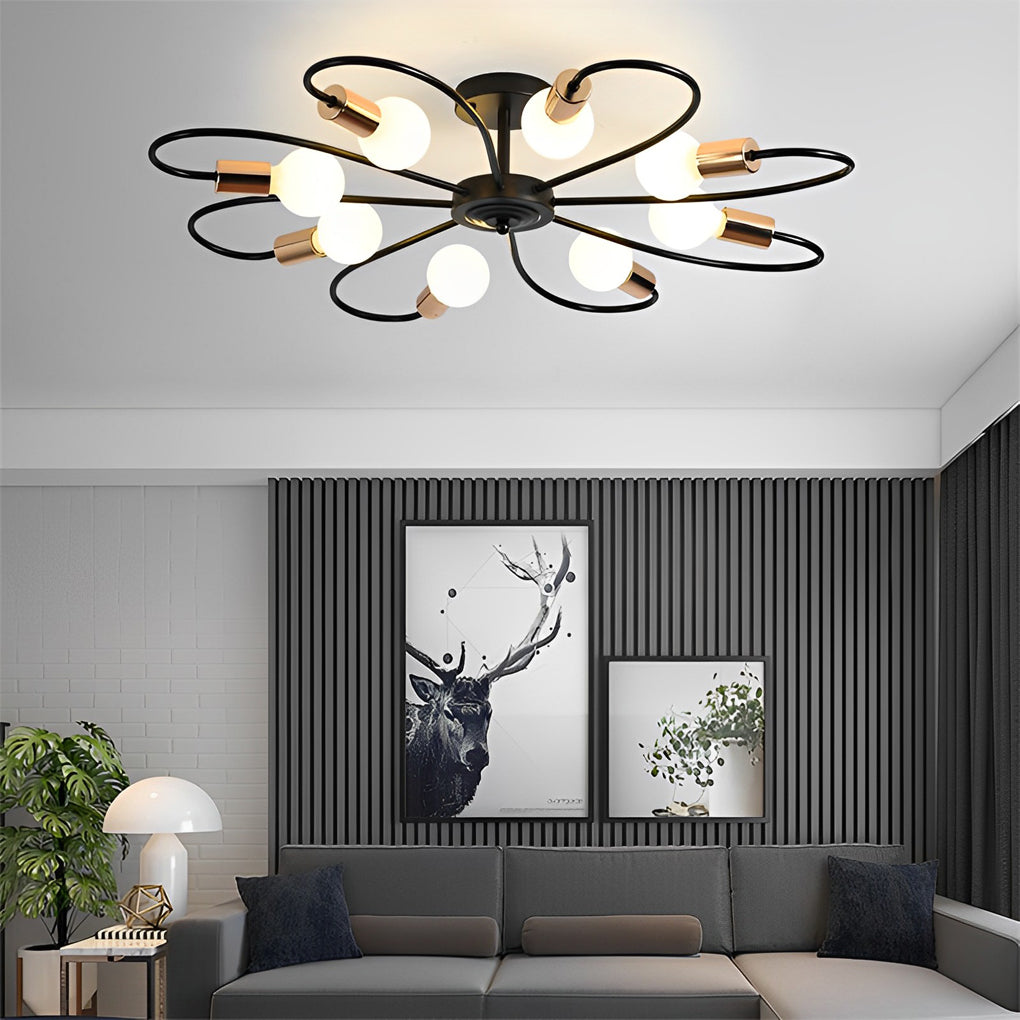 Floralis | Elegant Modern Nordic Ceiling Light Fixture for Living Spaces