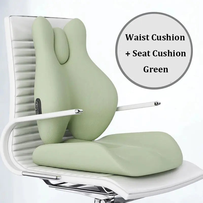 Cushion Office Backrest with Massage and Heating Support