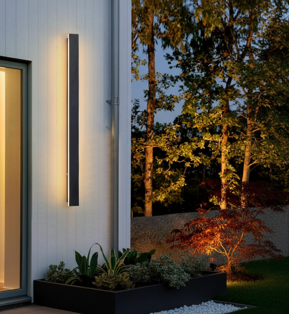 Luminara | Sleek Modern Black Outdoor Wall Lantern for Elegant Illumination