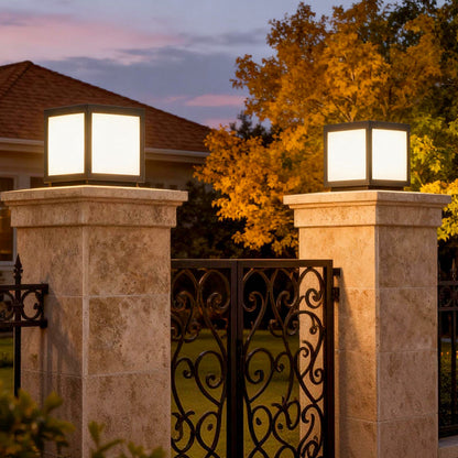 Geometra | Stylish Modern Black Solar Outdoor Wall Light Fixture