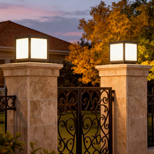 Geometra | Stylish Modern Black Solar Outdoor Wall Light Fixture